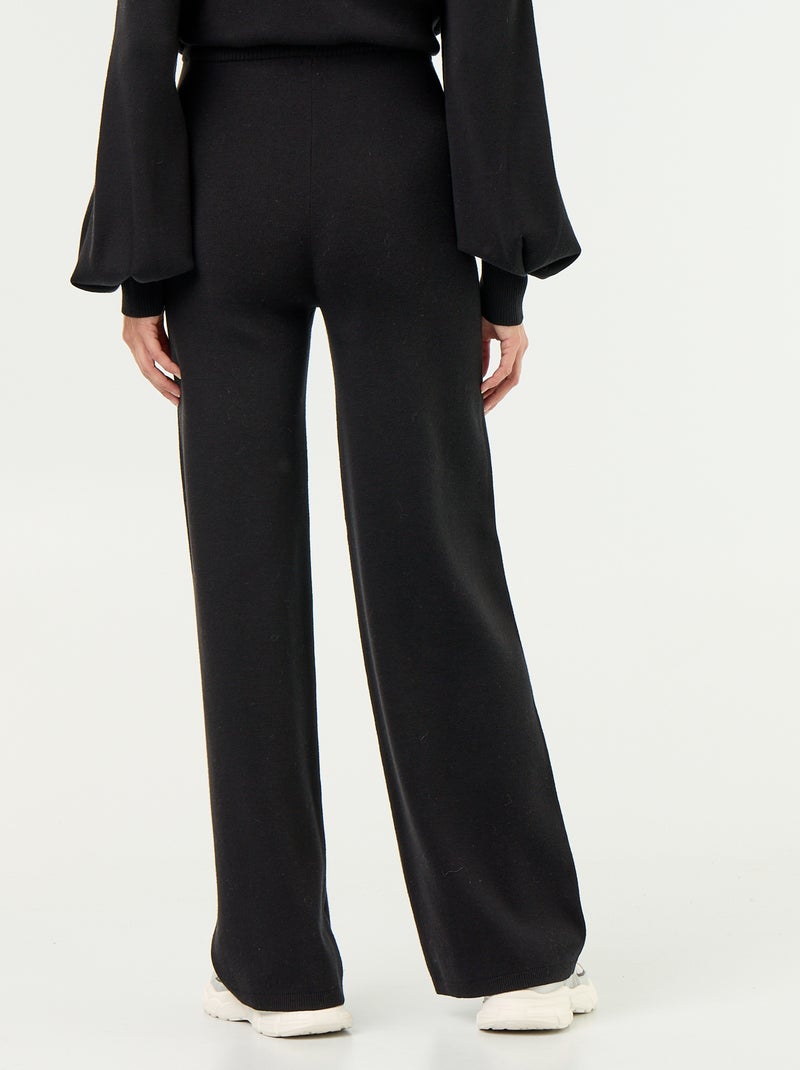 Pantalon de maternité large en maille Noir - Kiabi
