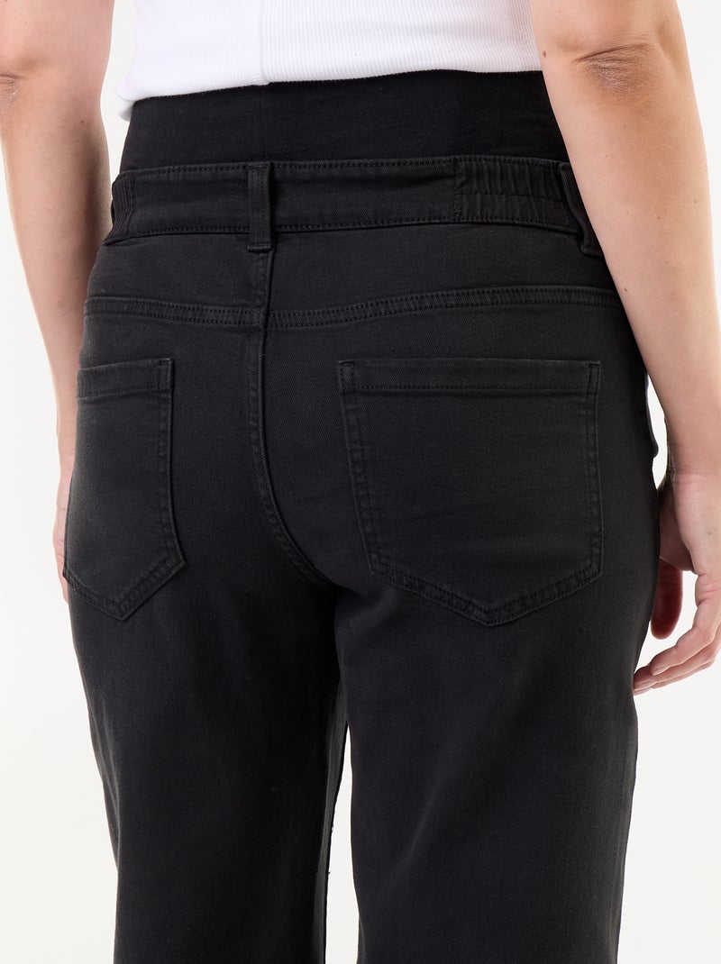 Pantalon de maternité wide leg Noir - Kiabi