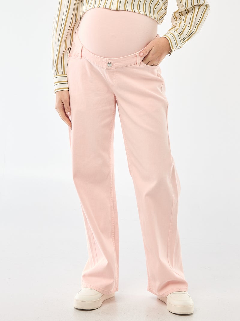 Pantalon de maternité wide leg Rose - Kiabi