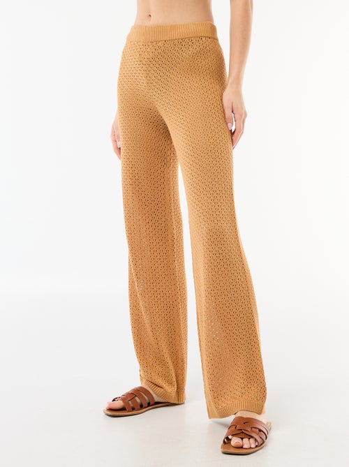 Pantalon de plage en maille crochet - Kiabi