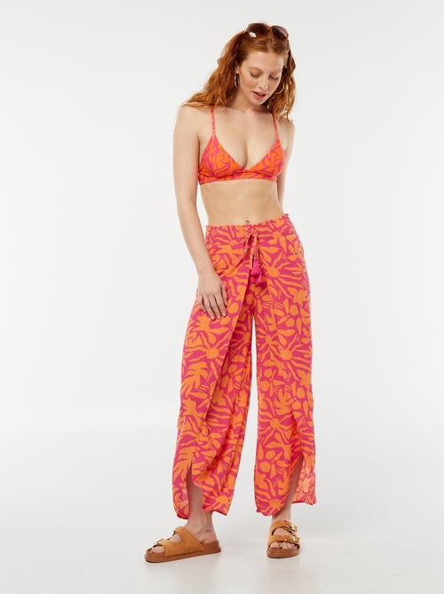 Pantalon de plage imprimé feuillage - Kiabi