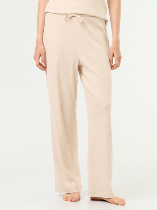 Pantalon de pyjama en maille côtelée - Kiabi Pantalon de pyjama en maille côtelée - Kiabi