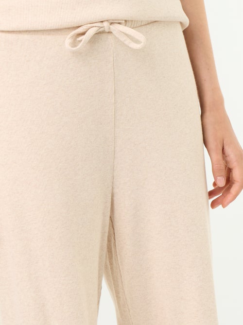 Pantalon de pyjama en maille côtelée - Kiabi Pantalon de pyjama en maille côtelée - Kiabi