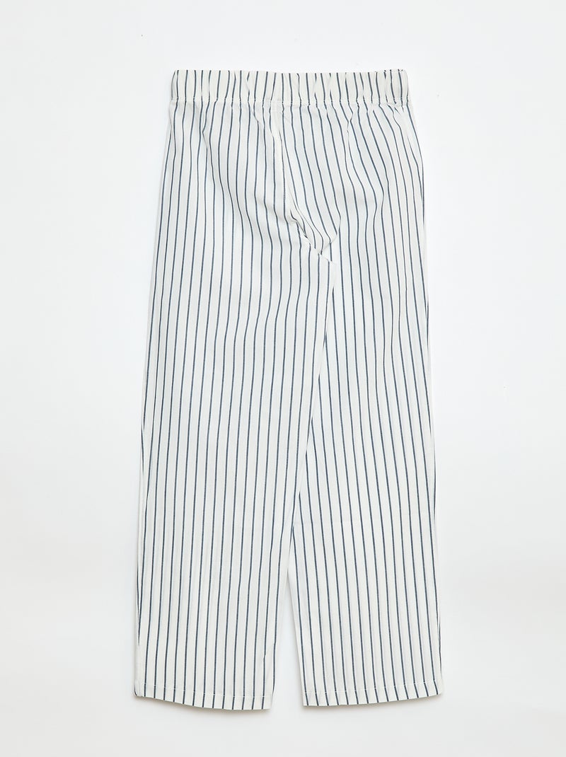 Pantalon de pyjama en popeline Blanc - Kiabi