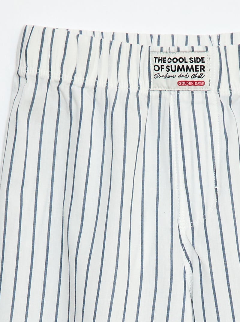 Pantalon de pyjama en popeline Blanc - Kiabi