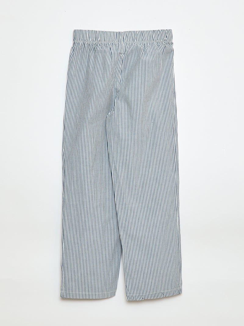 Pantalon de pyjama en popeline Bleu - Kiabi