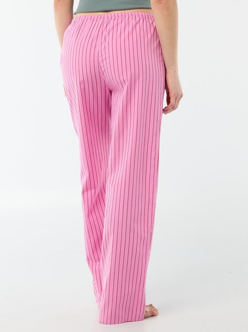Pantalon de pyjama en popeline rayé - Kiabi