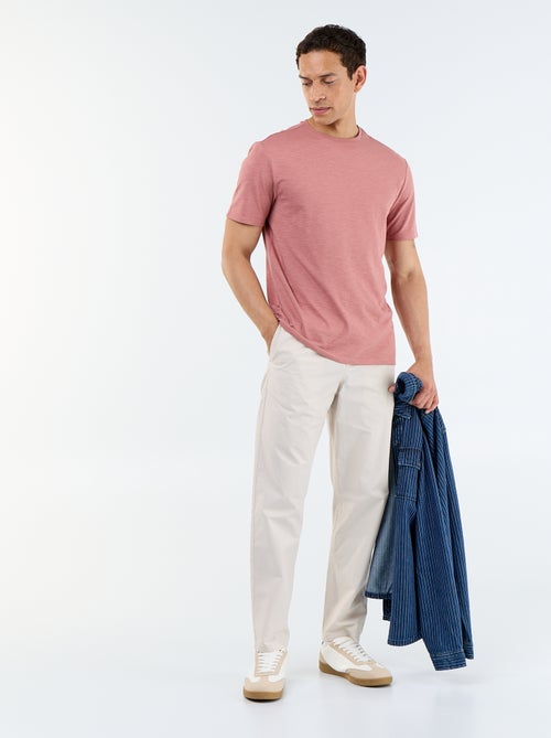 Pantalon de ville en popeline - Kiabi