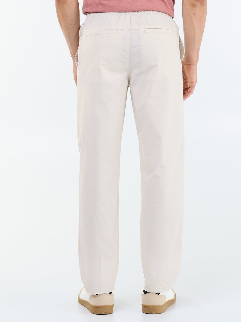 Pantalon de ville en popeline Gris - Kiabi