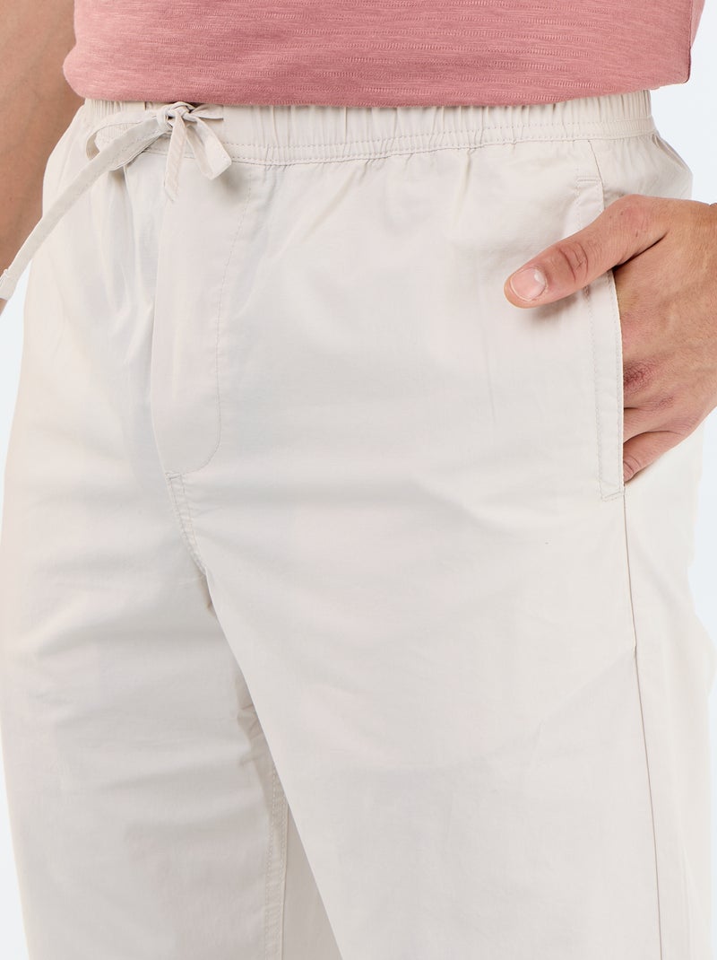 Pantalon de ville en popeline Gris - Kiabi