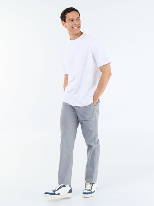 Pantalon de ville en popeline - Kiabi