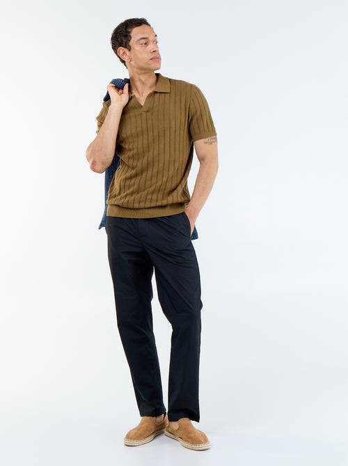 Pantalon de ville en popeline - Kiabi