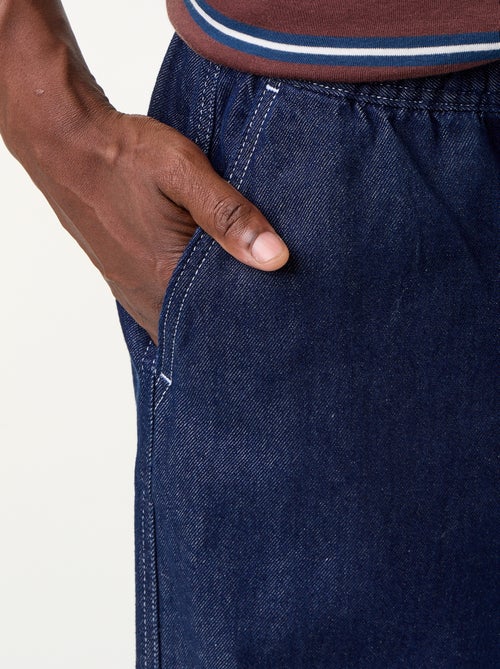 Pantalon denim à la taille élastiquée - Kiabi