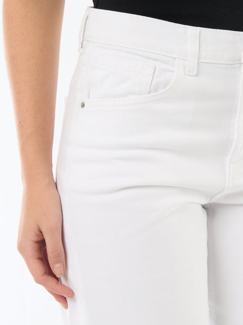 Pantalon denim barrel en coton - Kiabi