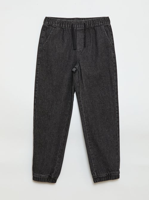 Pantalon denim coupe jogger - Kiabi