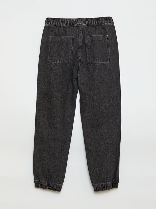 Pantalon denim coupe jogger - Kiabi