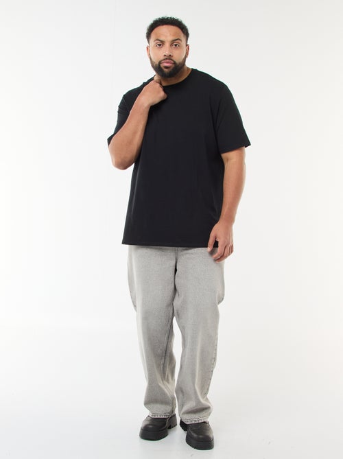 Pantalon denim coupe relaxed fit - Kiabi