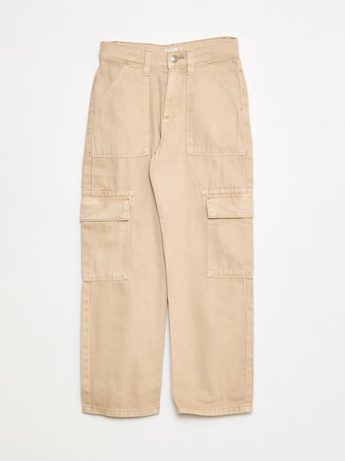 Pantalon denim multipoches - Kiabi