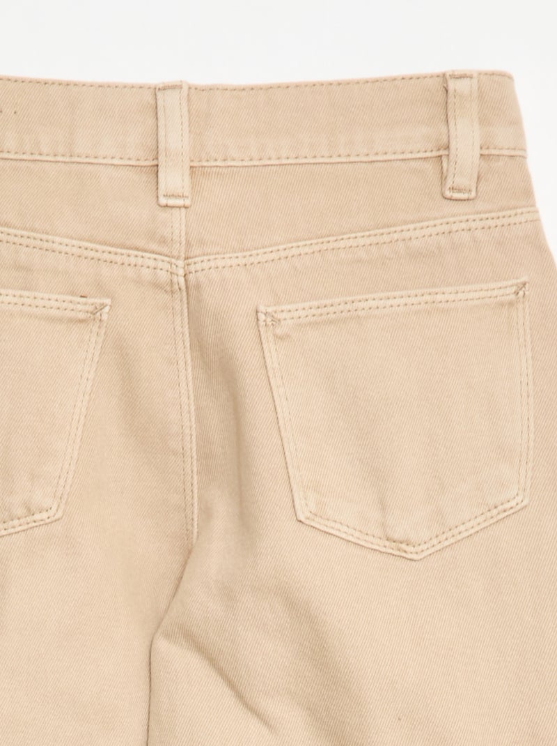 Pantalon denim multipoches Beige - Kiabi