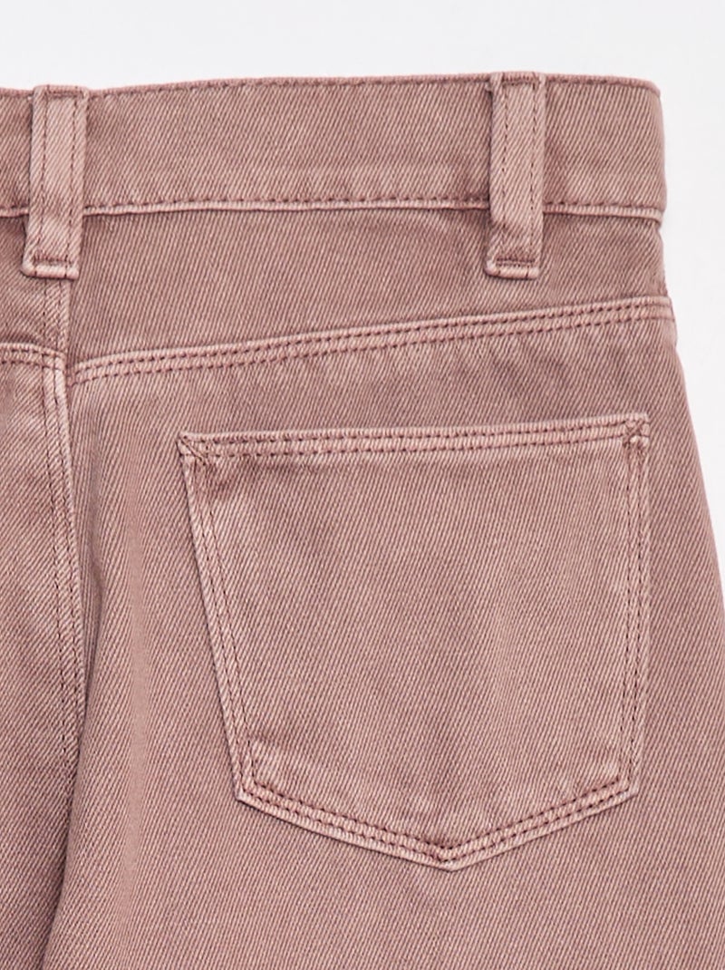 Pantalon denim multipoches Mauve - Kiabi