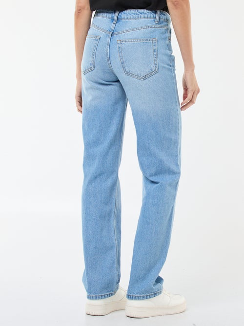 Pantalon denim regular en coton - L34 - Kiabi