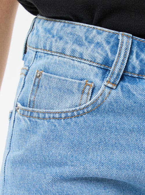 Pantalon denim regular en coton - L34 - Kiabi