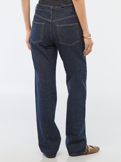 Pantalon denim regular en coton - L34 - Kiabi
