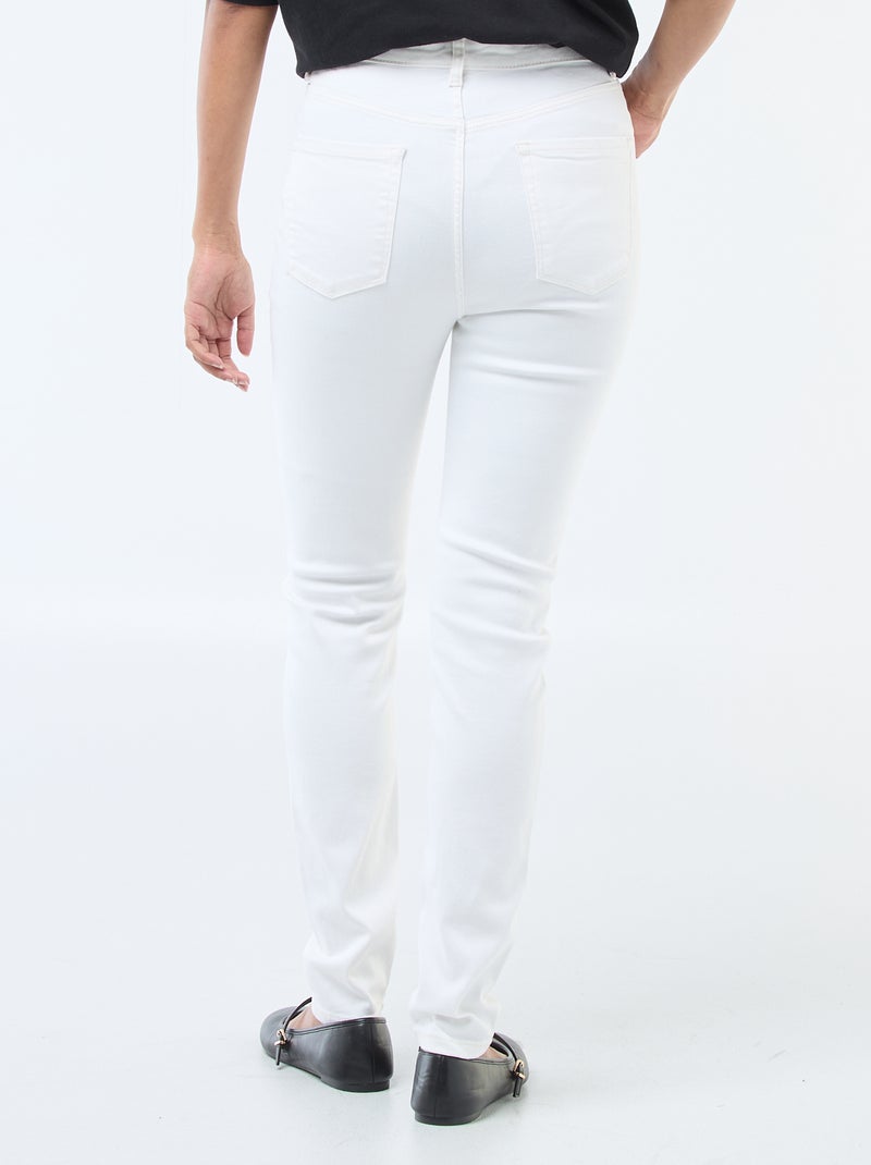 Pantalon denim stretch super skinny en coton Blanc - Kiabi