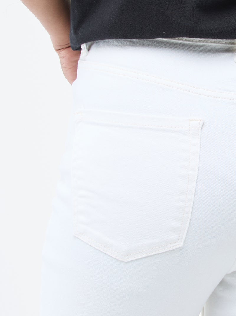 Pantalon denim stretch super skinny en coton Blanc - Kiabi