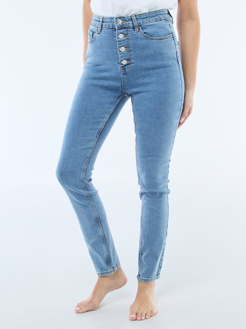 Pantalon denim stretch super skinny en coton Bleu clair - Kiabi