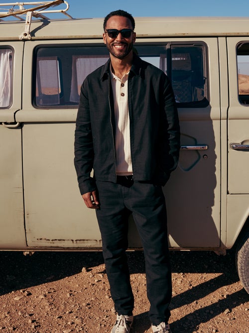 Pantalon droit à taille élastiquée - Kiabi