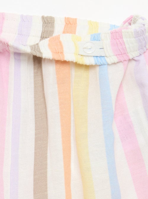 Pantalon droit en lin mélangé - Kiabi