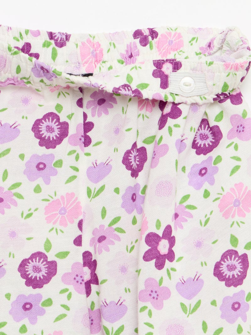 Pantalon droit en lin mélangé Blanc - Kiabi