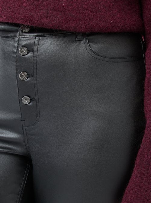 Pantalon droit en matière satinée - Kiabi