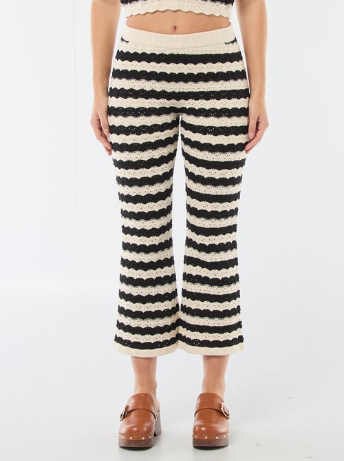 Pantalon en crochet flare - Kiabi