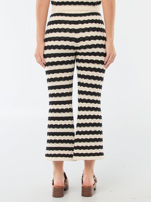 Pantalon en crochet flare - Kiabi