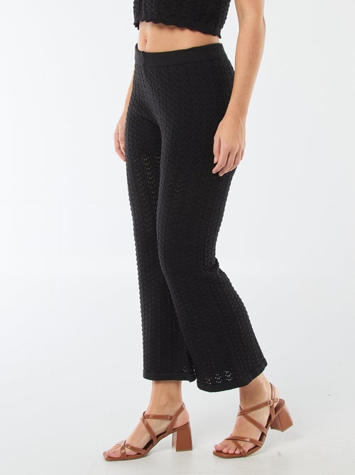 Pantalon en crochet flare - Kiabi