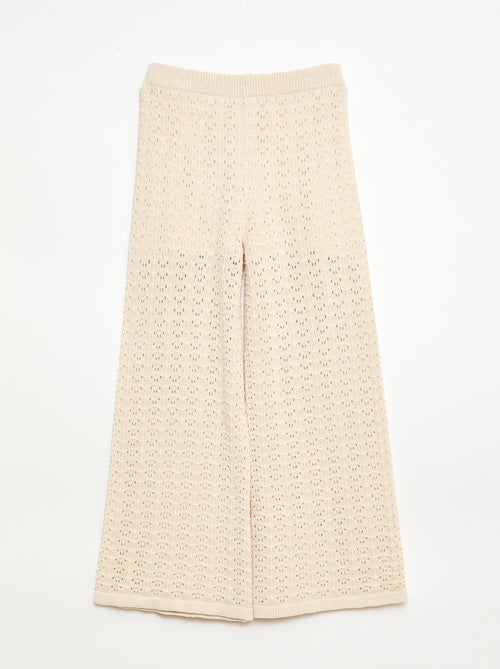 Pantalon en crochet forme flare / coupe évasée - Kiabi