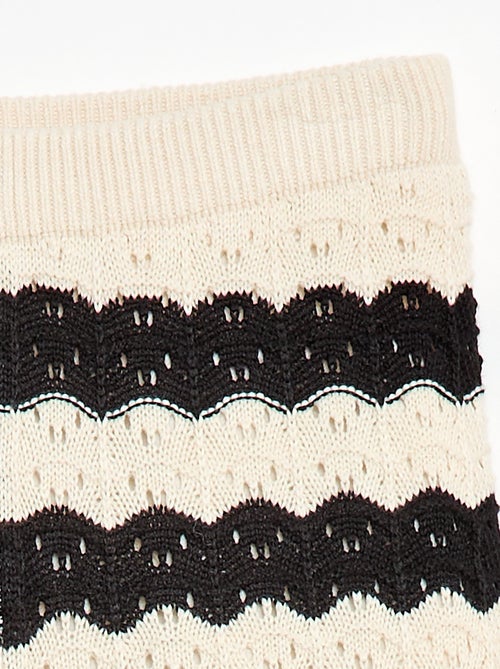 Pantalon en crochet forme flare / coupe évasée - Kiabi