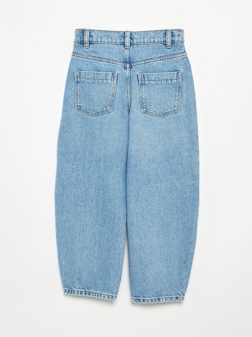 Pantalon en denim forme barrel - Kiabi