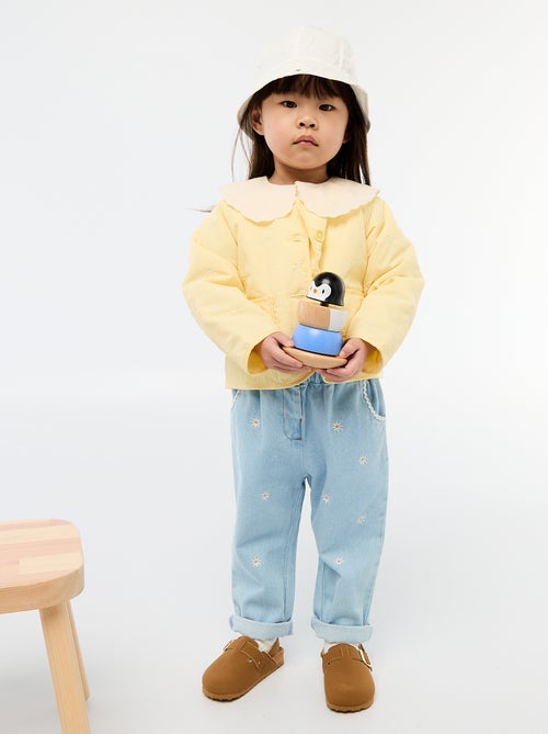 Pantalon en denim forme paperbag - Kiabi Pantalon en denim forme paperbag - Kiabi