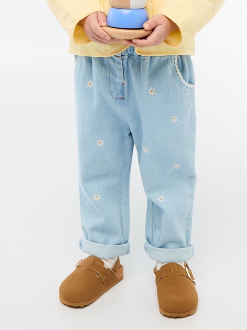Pantalon en denim forme paperbag - Kiabi Pantalon en denim forme paperbag - Kiabi