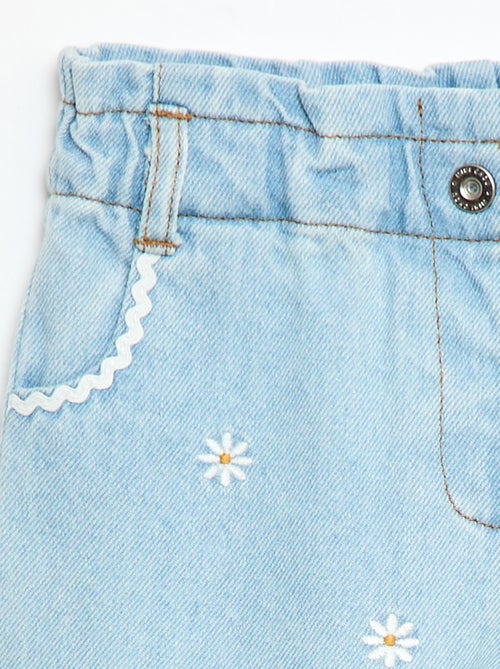Pantalon en denim forme paperbag - Kiabi Pantalon en denim forme paperbag - Kiabi