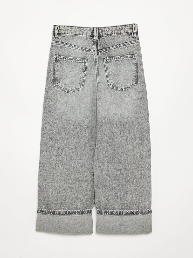 Pantalon en denim Gris - Kiabi
