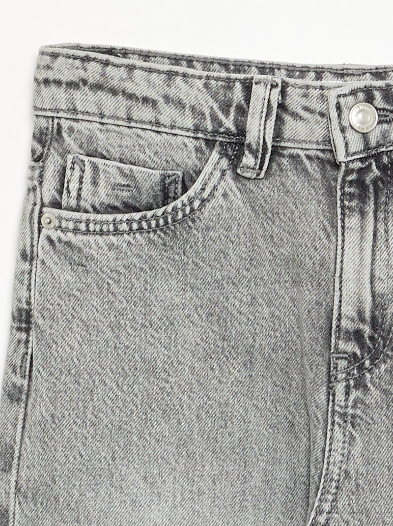 Pantalon en denim Gris - Kiabi