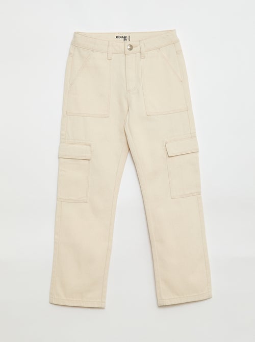 Pantalon en denim multipoches - Kiabi