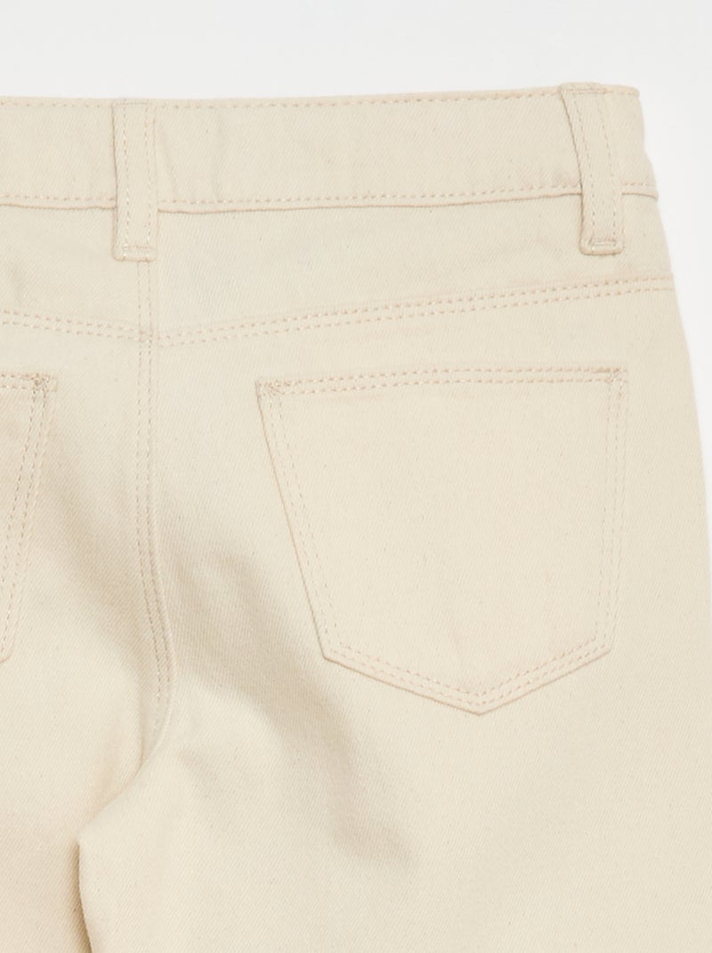 Pantalon en denim multipoches Blanc - Kiabi