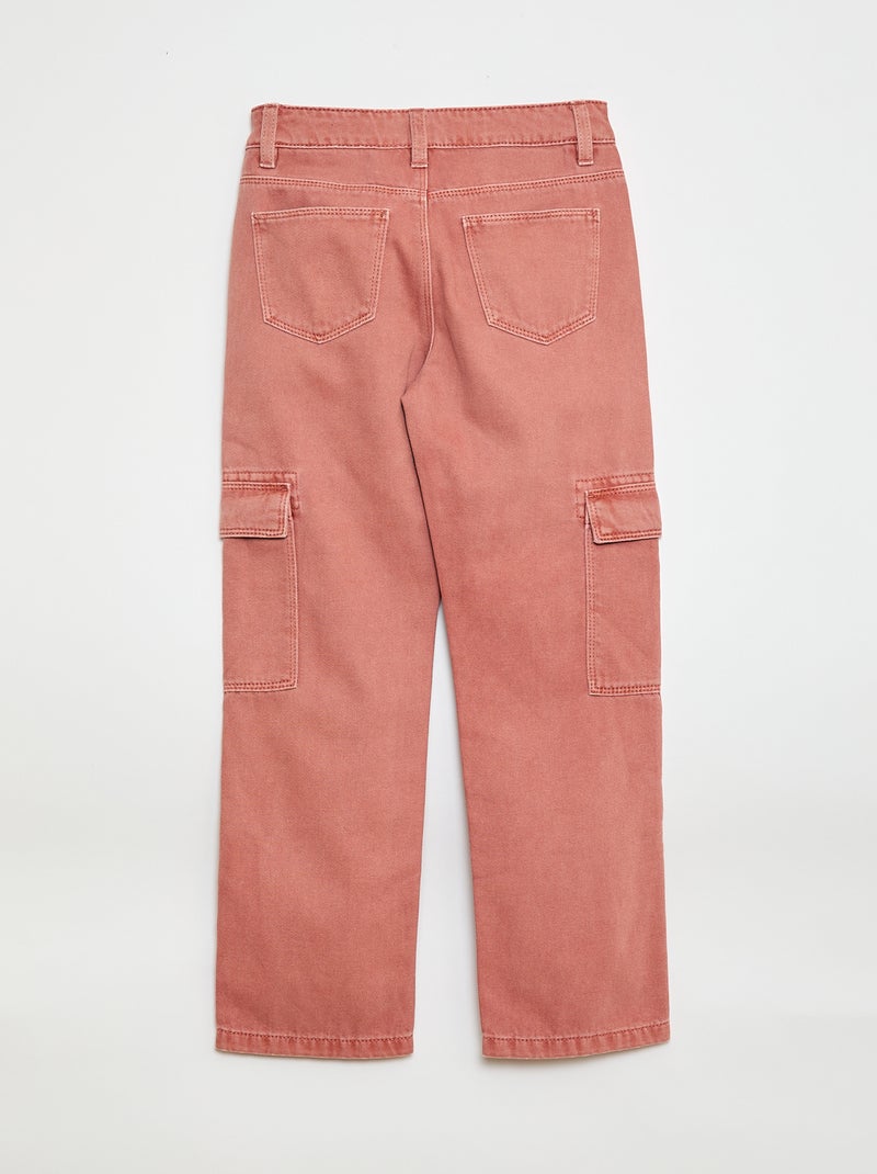 Pantalon en denim multipoches Rose - Kiabi