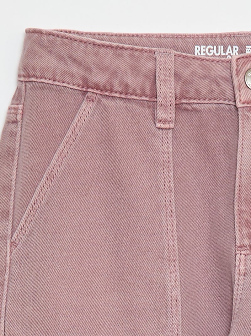 Pantalon en denim multipoches Violet - Kiabi