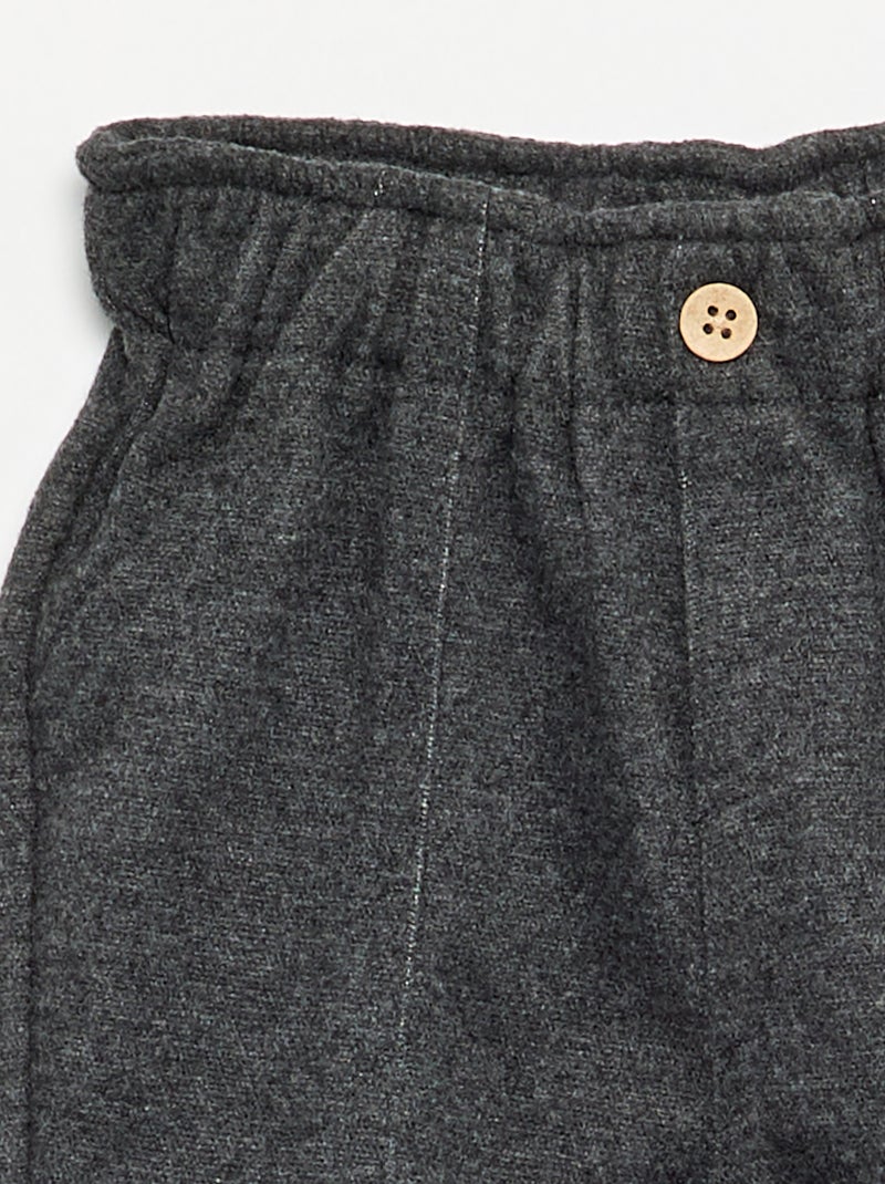 Pantalon en flanelle grattée Gris - Kiabi
